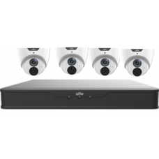 Uniview UNV IP Camera Kit 4 Channel NVR +4 x 4MP Turrets, 1TB HDD Completely Installed